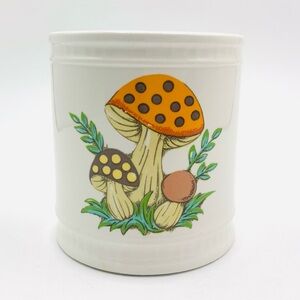 Vintage Merry Mushroom Ceramic Canister Sears 1982 Smallest 4” Tall Japan NO LID